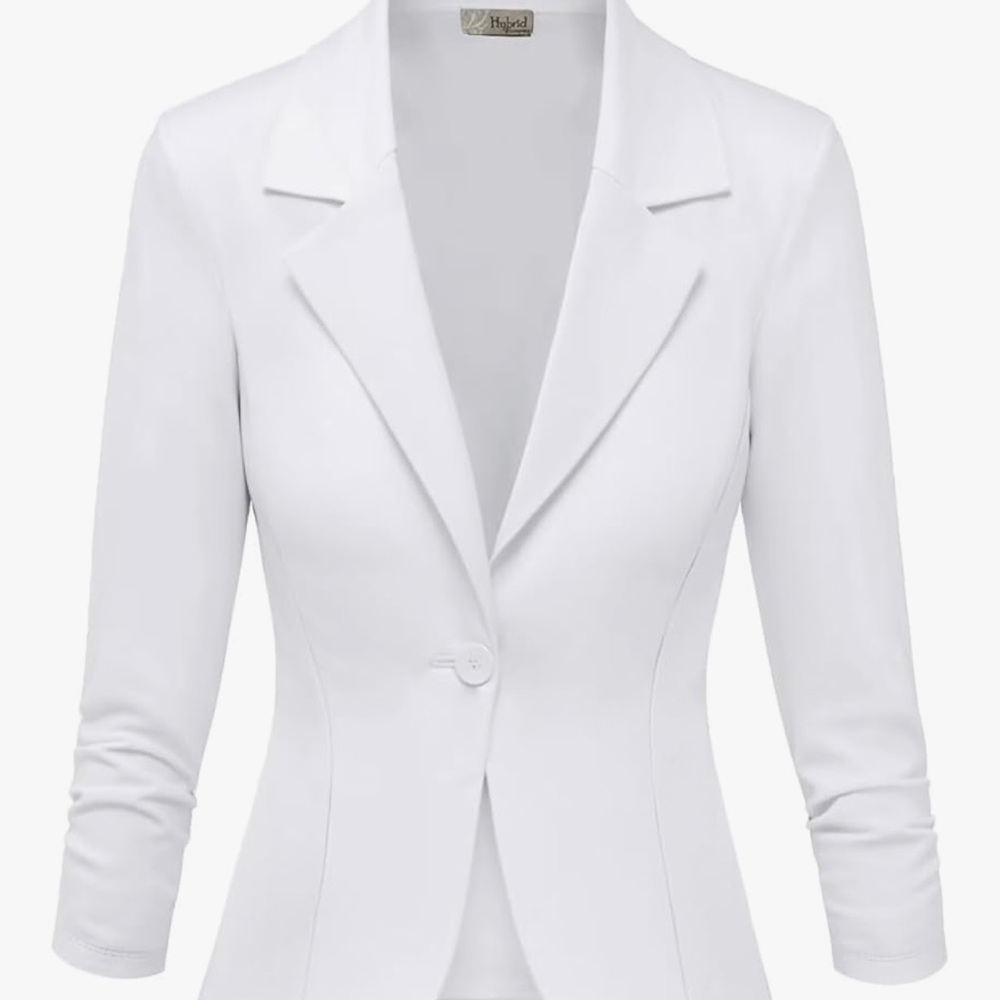 Hybrid & Company Classic White Blazer